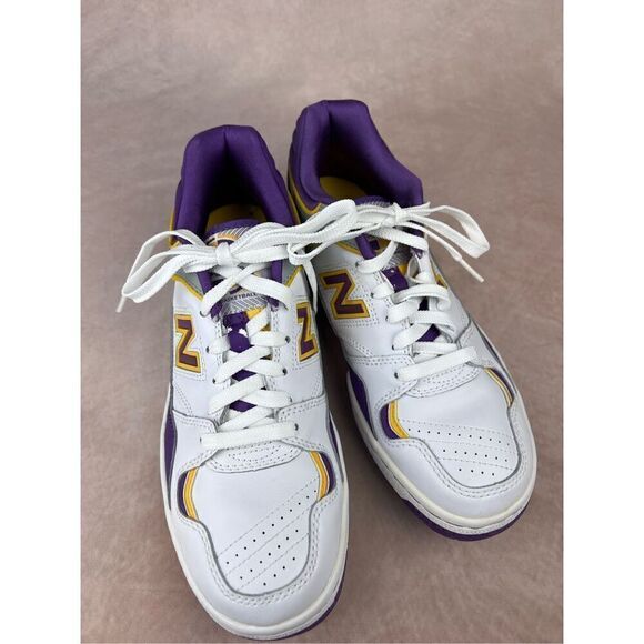 Vintage 1980s New Balance James Worthy Lakers Purple Basketball Shoes Size 8.5 B main image 4
